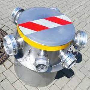 Schacht-Einlauf-Tonne Industrie THW Modell: WP2 (FF-AA) Storz- Kupplungen
